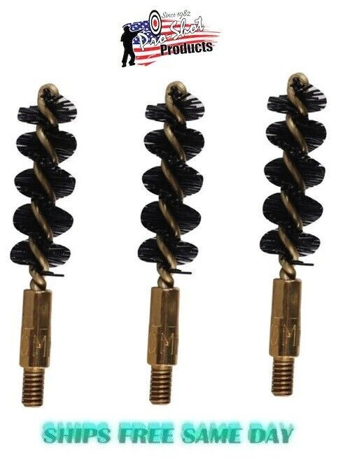 Pro-Shot Pistol Bore Cleaning Brush 8x32 Thread Nylon for 9mm, 357 3 PACK # 38NP
