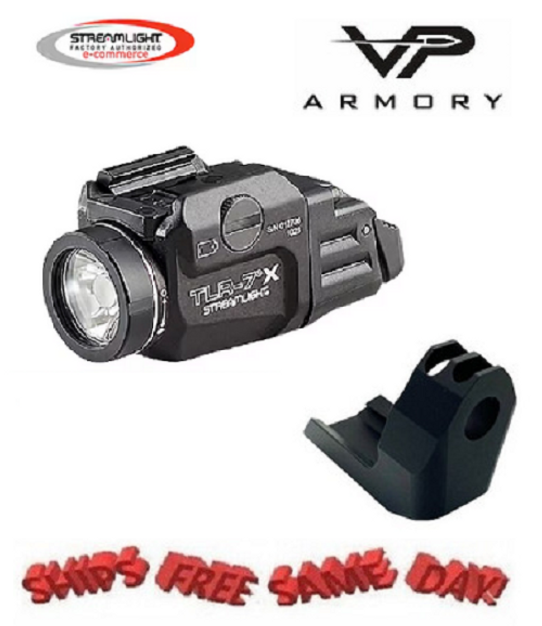 Vantage Point Rail Mounted Compensator with Streamlight X Flex Light # 40007+TLR-7