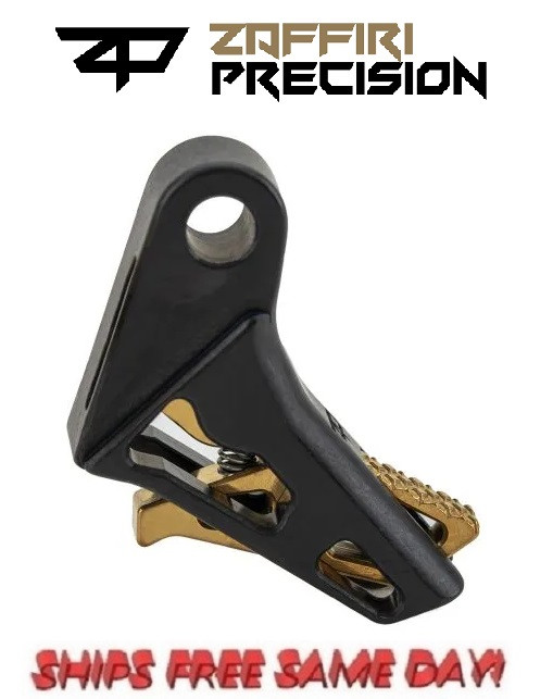 Zaffiri Precision Glock Finger Blaster Trigger Shoe - Black & Gold TiN (Gen 1-5, 9mm)