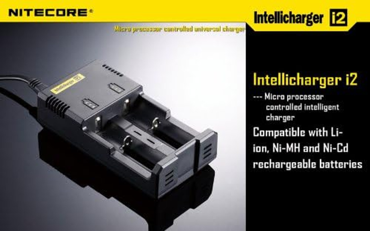NiteCore i2 Intelli Charger for 2 Batteries, 2014 Version, 240 Volt NEW! # i2