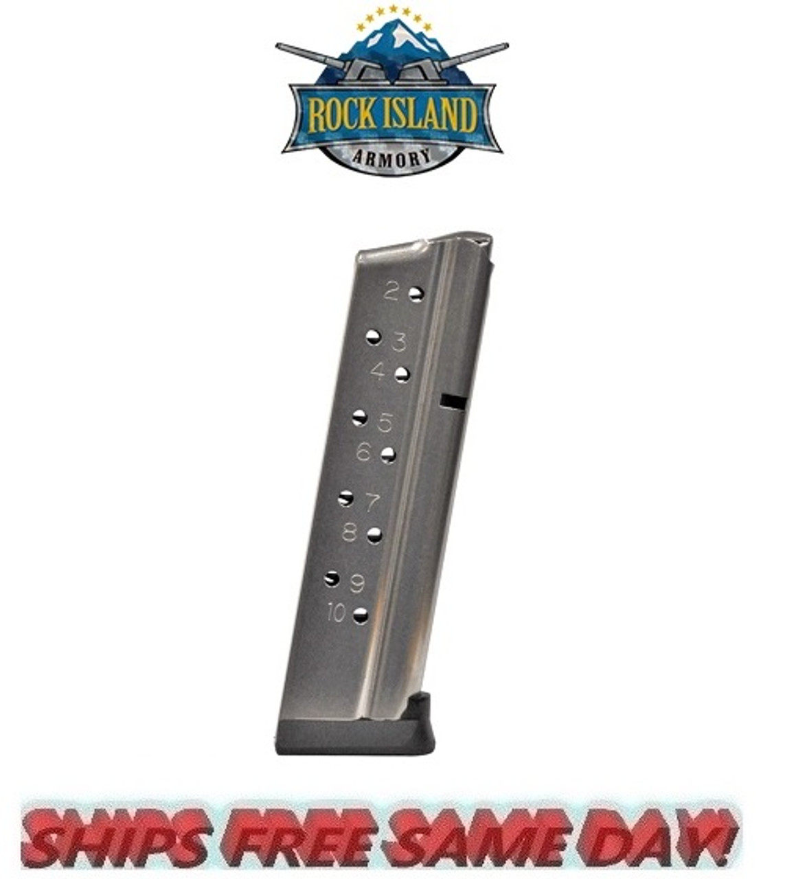 Rock Island/Armscor 1911 Full-Size A1 SS Magazine for 38 Super, 10rnd # 38.747