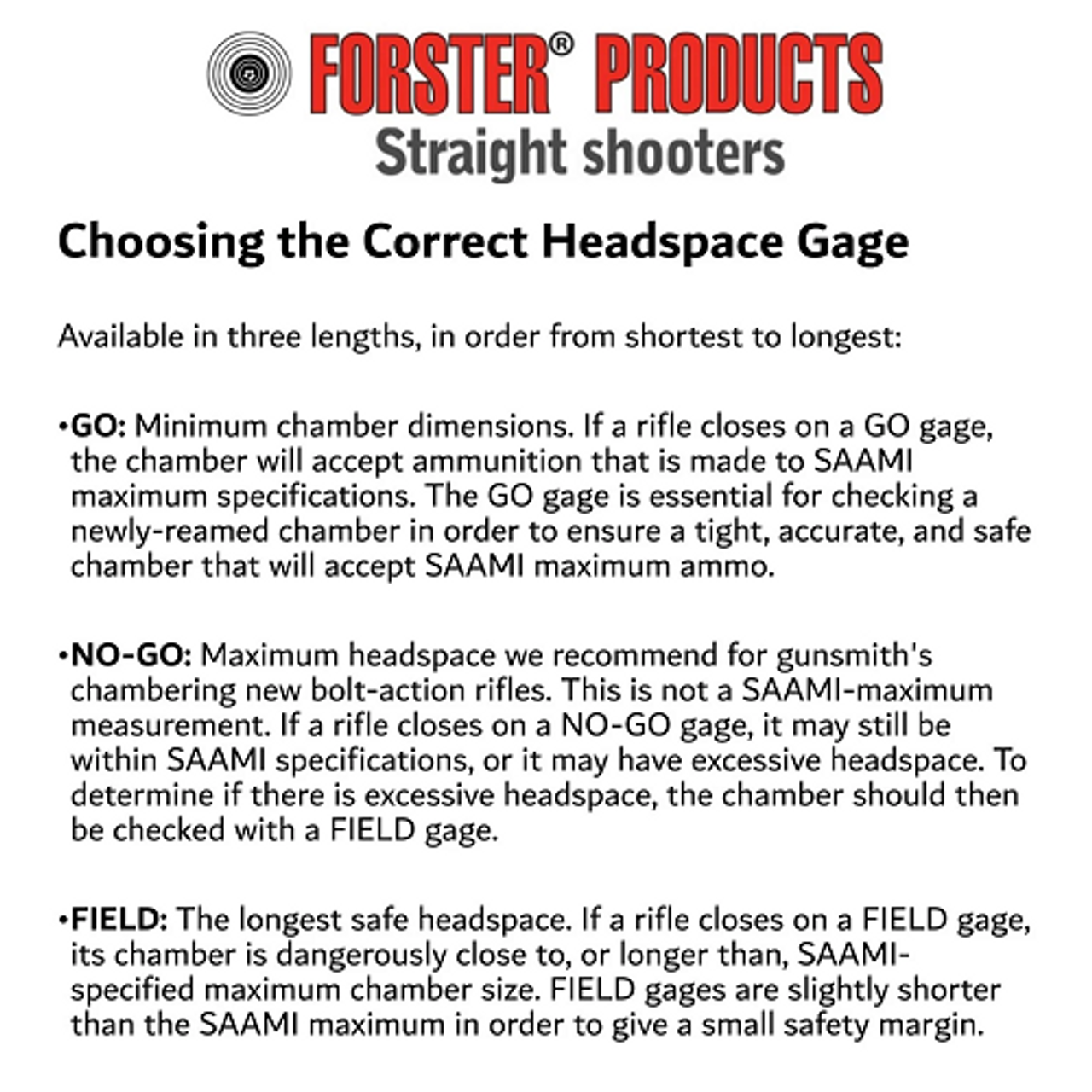 Forster Headspace No-Go Gauge for 6mm Remington, 244 Remington NEW! # HG0244N