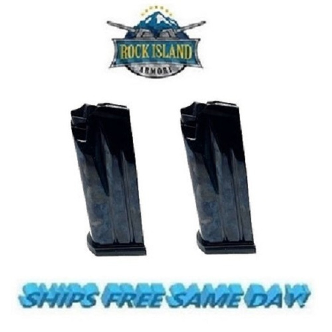 Rock Island/Armscor 2 PACK RIA 3.10 10 Round Mags for 9mm, Blued NEW! # 91018