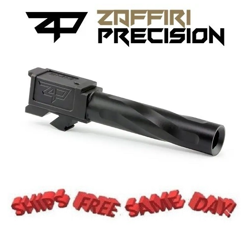 Zaffiri G19 Gen 1-4 Barrel, Flush and Crown, Black Nitride NEW! # ZP.19BBN
