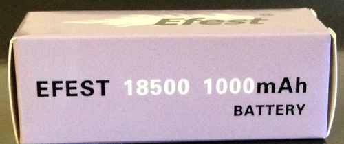 Efest 18500 1000mah 3.7V 15A Rechargeable High Drain Flat-Top, 2 PACK EFEST18500