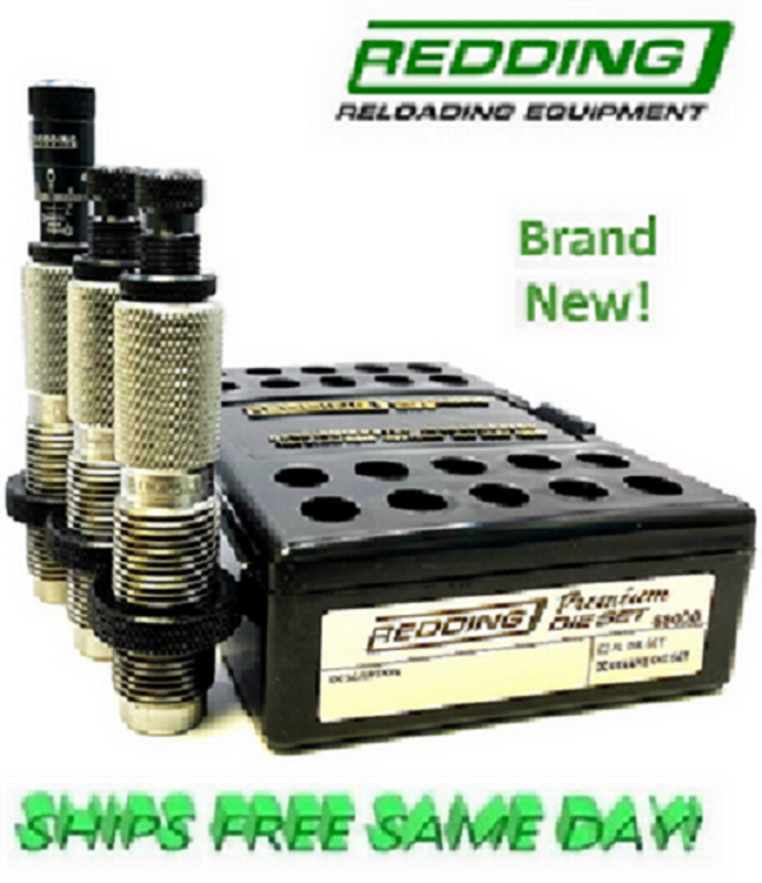 Redding Carbide Premium Deluxe 3 Die Set w/STD Micrometer for 22 GT NEW # 68268 Redding Carbide Premium Deluxe 3 Die Set w/STD Micrometer for 22 GT NEW # 68268