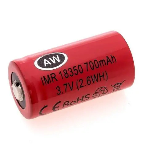 AW 18350 3.7V 700mAh, Rechargeable Batteries, 2 PACK NEW! # AW18350