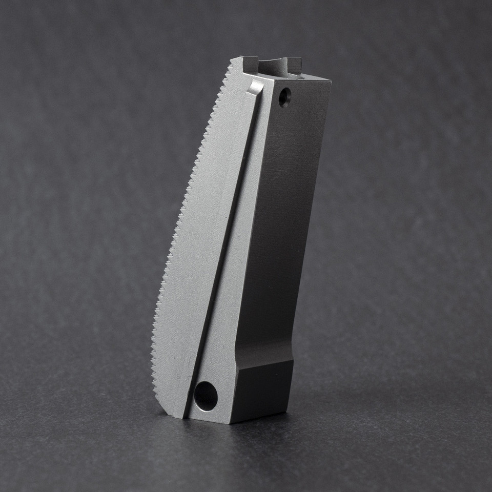 EGW Mainspring Housing Arched Checkered Stainless Steel NEW! # 11446