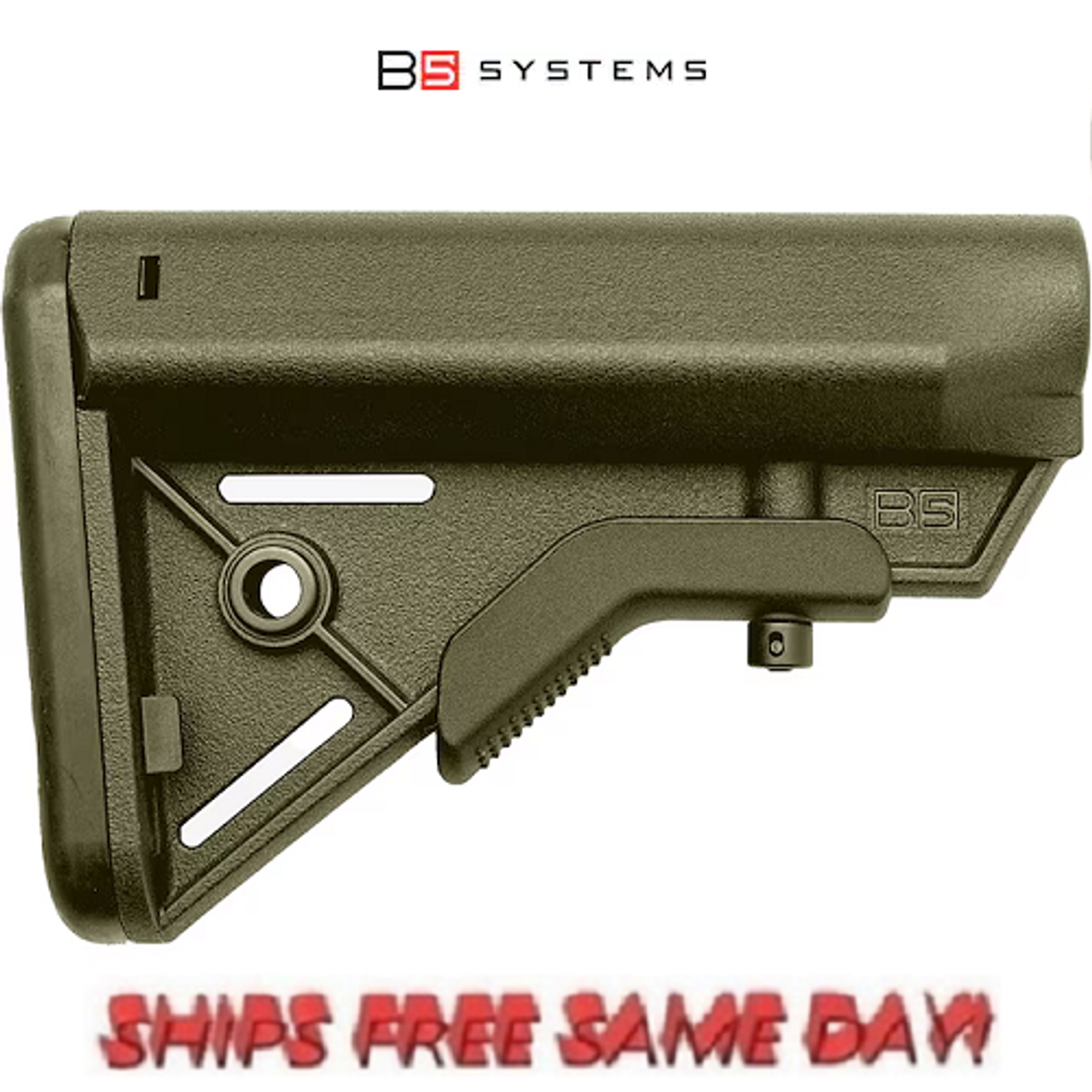 B5 Systems Bravo Stock Mil-Spec Diameter AR-15, LR-308, OD Green NEW! #  BRV-1104 B5 Systems Bravo Stock Mil-Spec Diameter AR-15, LR-308, OD Green NEW! #  BRV-1104