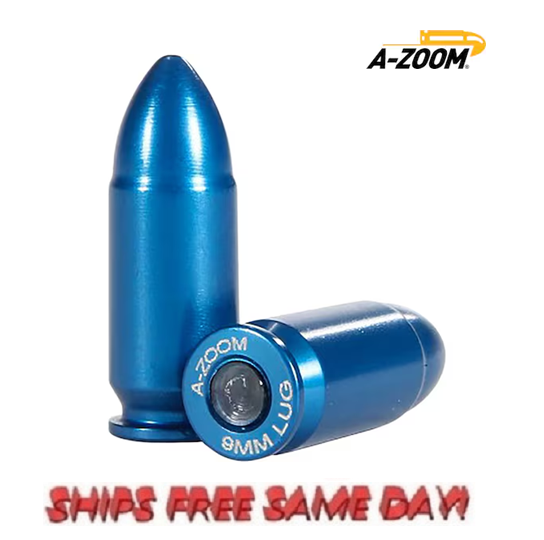 A-ZOOM Action Proving Dummy Round, 9 PACK Snap Caps for 9mm LUGER Blue 15316