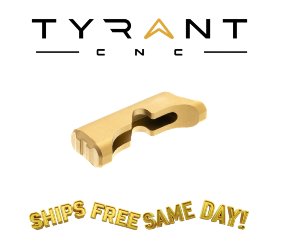 Tyrant CNC Echelon Extended Magazine Release, Gold NEW! # TD-ECHEMR-GOLD