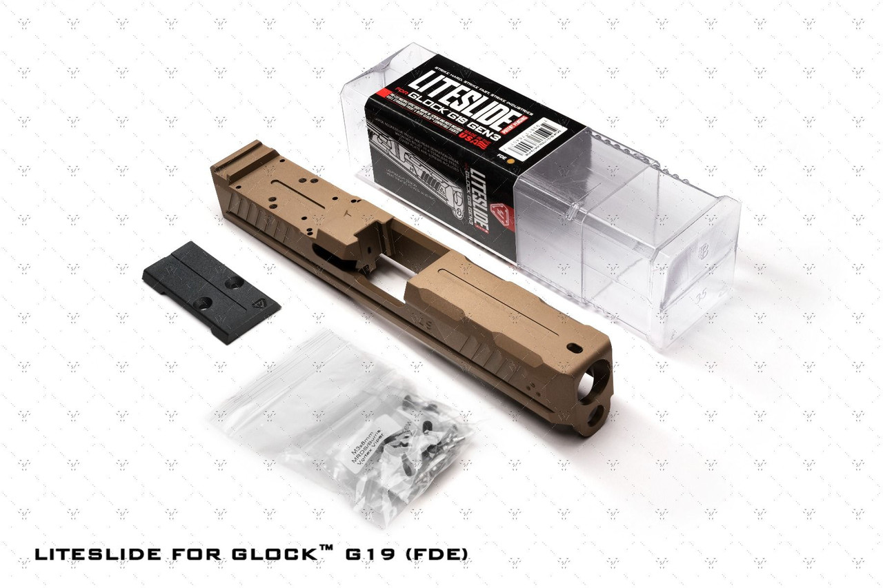Strike Industries LITESLIDE for GLOCK G19 in FDE New! SI-G-LITESLIDE-19-FDE