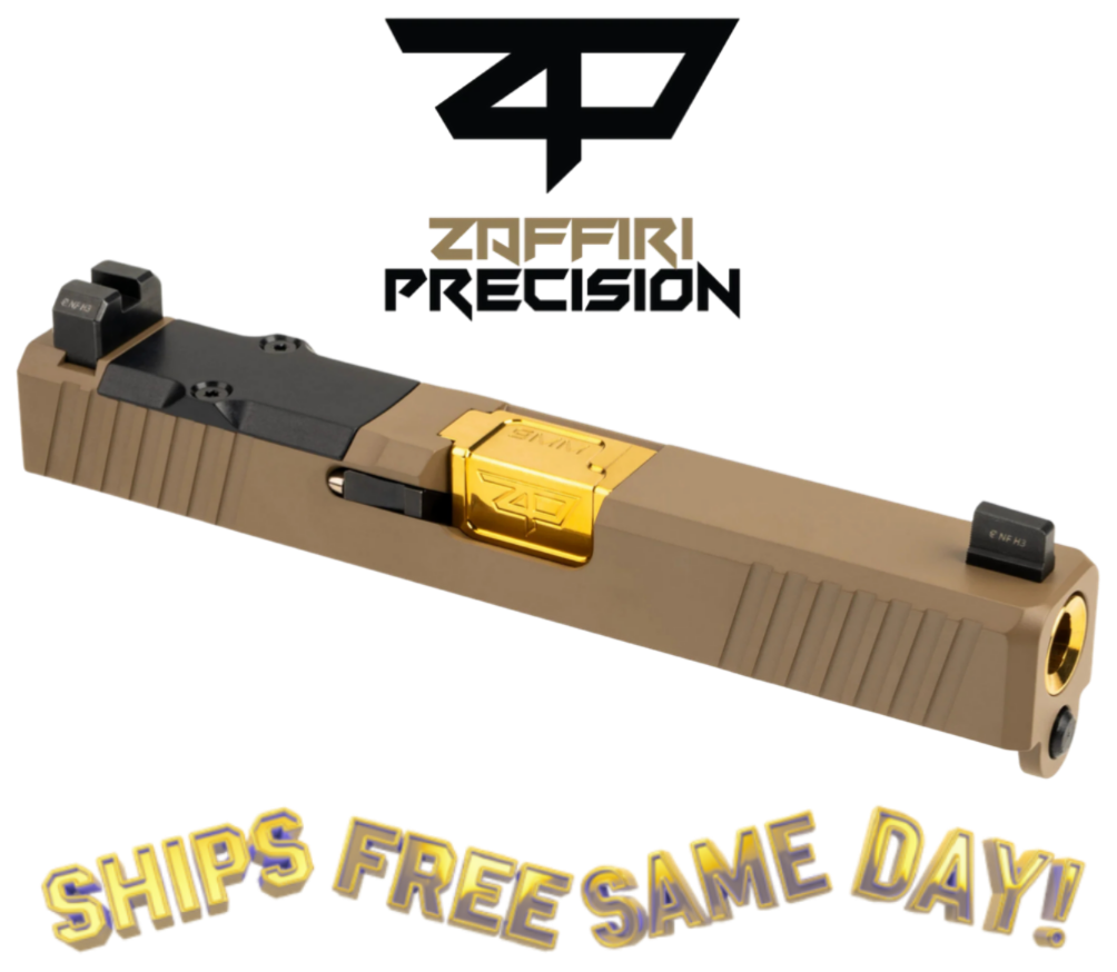 Zaffiri Z Series Complete Slide for Glock 19 Gen 3 FDE Cerakote Gold Barrel NEW!