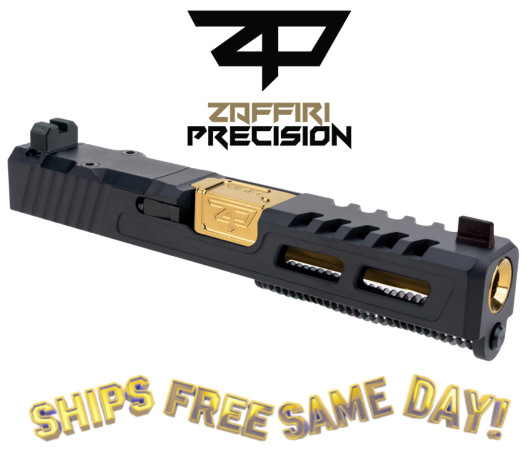 Zaffiri ZPS2 Complete Slide for Glock 19 Gen 3 Black Cerakote , Gold Barrel NEW!