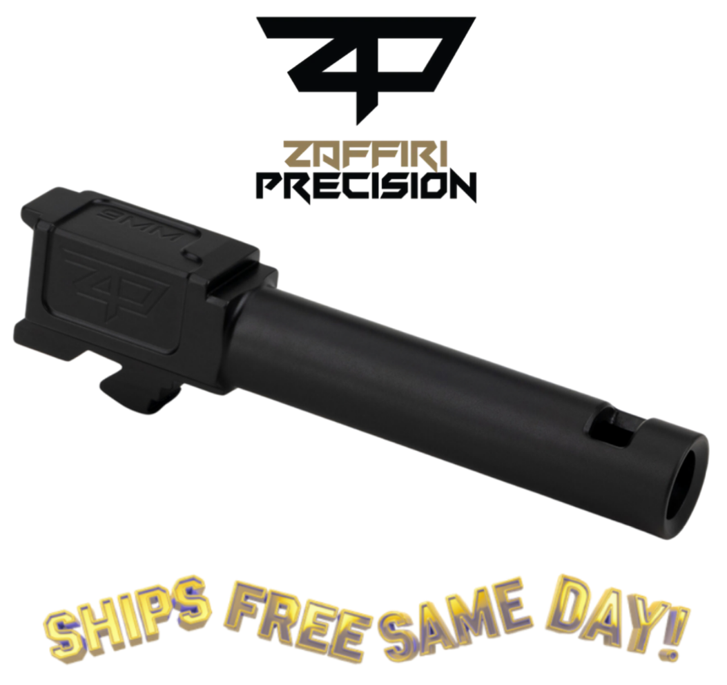 Zaffiri IBS Ported Barrel for Glock 19 Gen 5 Black Nitride New! BA-G19G5-CP-BN
