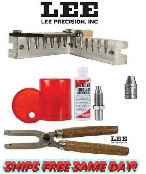 Lee 6 Cav Mold w/ Handles & Size and Lube Kit for 38 Spl, 357 Mag, Etc #90317