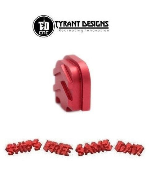 Tyrant Designs Glock Gen 5 Slide Cover Plate, RED New! # TD-G5SP-RED