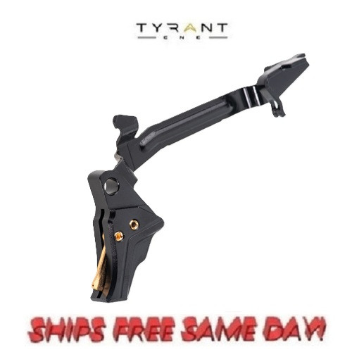 Tyrant CNC I.T.T.S Glock Gen 3-4 Trigger Black TD-GTRIG-3-4-Black-Gold-BAR