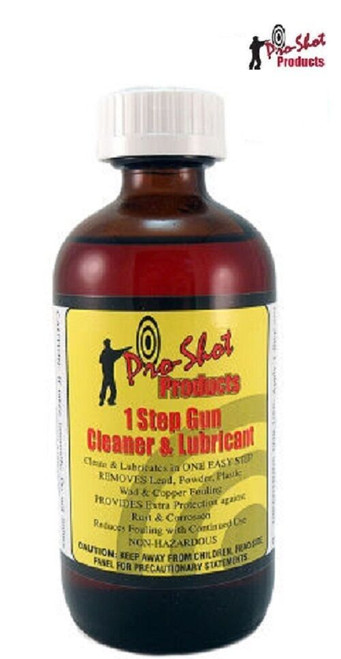 Pro-Shot 1-Step Bore Cleaning Solvent and Lubricant 8 oz Bottle # 1STEP-8 New!