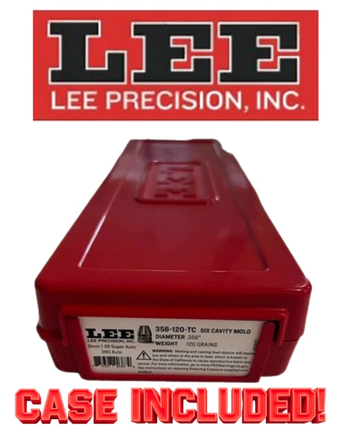 Lee 6-Cavity Bullet Mold with Case 9mm Luger / 38 Super / 380 ACP # 90387 New!
