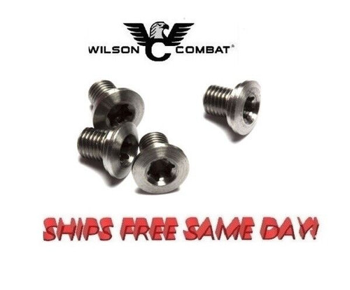 Wilson Combat 1911 Grip Screws, Torx Head, Slim Line, Stainless, 4-Pack # 601S