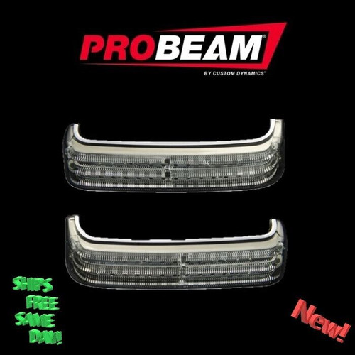 Custom Dynamics Pro Beam Saddlebag Lights w/ HD Plugs- Chrome, SMOKED for Harley