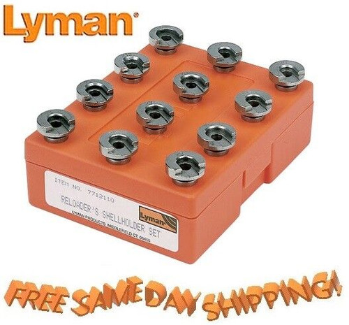 Lyman Shellholders for reloading press BOX of 12  # 7712110 New!