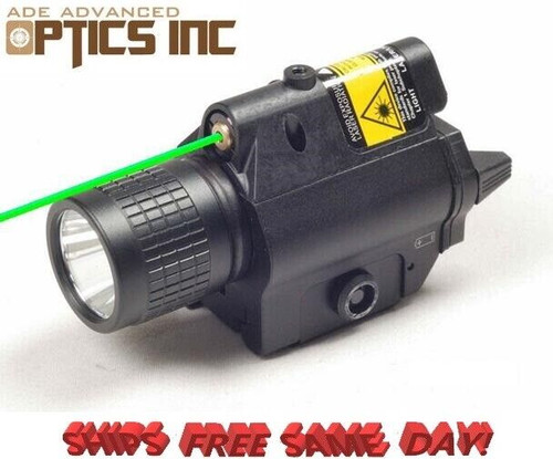 Ade Optics All Metal Rifle Tactical 200 Lumen CREE LED FlashLight w/ GREEN Laser