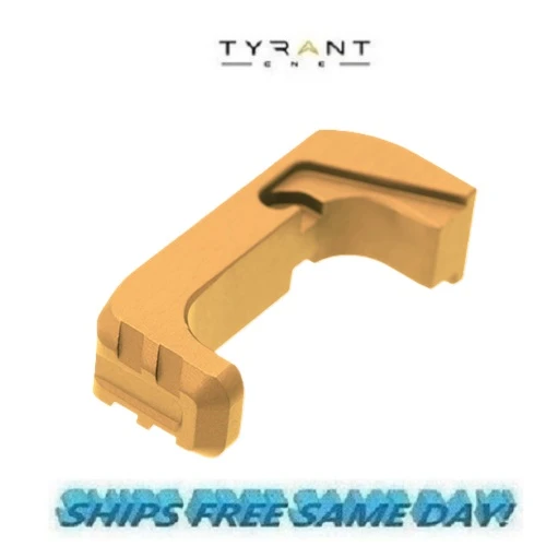 Tyrant CNC Gen4-5 Glock Extended Magazine Release, GOLD New! # TD-GEMR-GLD