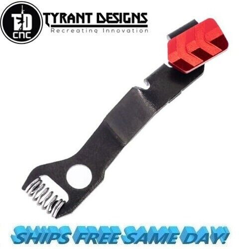 Tyrant Designs Glock G43/G43x/G48 Extended Slide Release, RED# TD-GSTOP-48-R Tyrant Designs Glock G43/G43x/G48 Extended Slide Release, RED# TD-GSTOP-48-R
