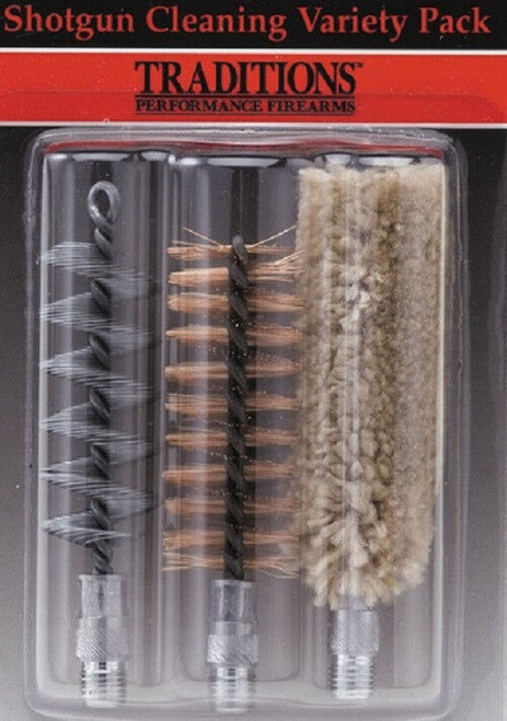 Traditions .410 Ga. Bronze Bristle Bore Brush/Cotton Swab Variety 3 Pack # A1673