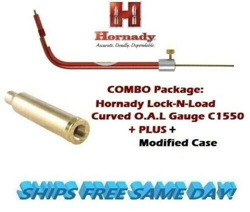 Hornady Lock-N-Load CURVED OAL Gauge C1550 + Modified Case for 243 WSSM B243