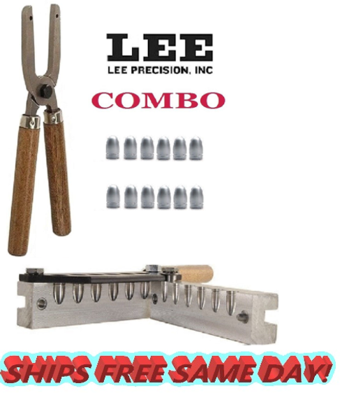 Lee COMBO 6-Cav Mold 9mm Luger / 38 Super / 380 ACP  + HANDLES! # 90457 + 90005
