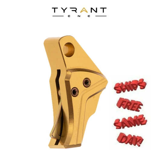 Tyrant CNC Glock Gen 5 & 6 Compatible Trigger, Alum GOLD # TD-GTRIG-5-GOLD-GOLD