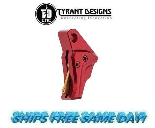 Tyrant Designs Glock Gen 5 Compatible Trigger, RED/GOLD # TD-GTRIG-5-RED-GOLD Tyrant Designs Glock Gen 5 Compatible Trigger, RED/GOLD # TD-GTRIG-5-RED-GOLD