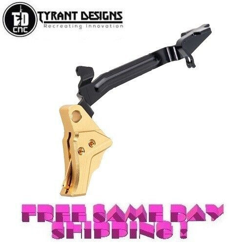 Tyrant Designs I.T.T.S - Glock Gen 3-4 Trigger GOLD #TD-GTRIG-3-4-Gold-Gold-BAR