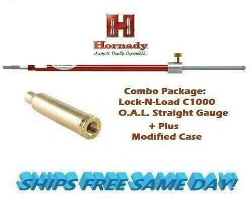 Hornady Lock-N-Load STRAIGHT OAL Gage C1000 + Modified Case for 6mm Rem A6MM
