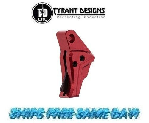 Tyrant Designs Glock Gen 5 Compatible Trigger, RED/BLACK# TD-GTRIG-5-RED-BLACK