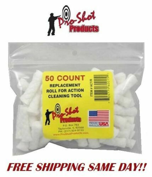 Pro Shot Cotton Rolls for Action Cleaning Tool 50 PACK NEW!! # ACT/R