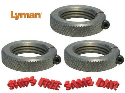 Lyman THREE PACK Steel Split Lock Rings for 7/8 x 14 Dies # 7631304 New! Lyman THREE PACK Steel Split Lock Rings for 7/8 x 14 Dies # 7631304 New!