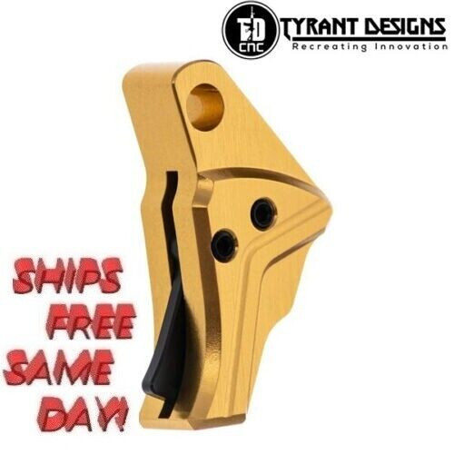 Tyrant Designs I.T.T.S.Trigger for Glock Gen3-4, GOLD# TD-GTRIG-3-4-Gold-Black