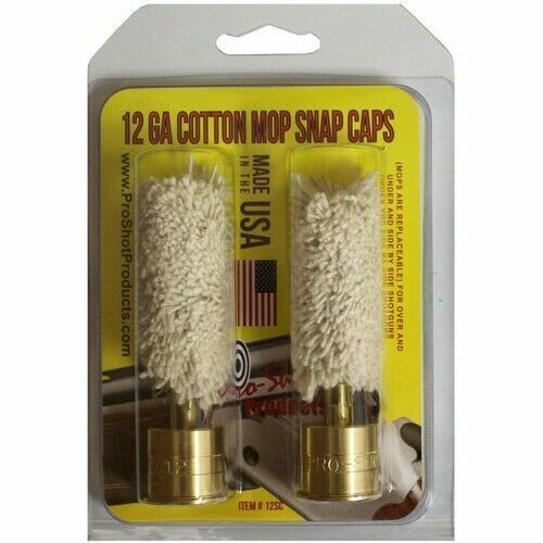 Pro-Shot 12 Gauge Snap Caps with cotton mops    2  Pack    # 12SC   New!