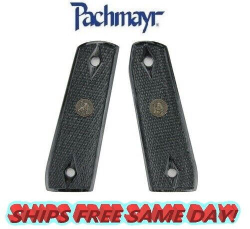 Pachmayr Wood Laminate Checkered Charcoal Grips for Ruger 22/45 NEW!! #63241