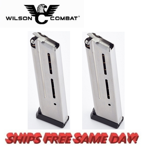 PAIR Wilson Combat 1911 Elite Tactical Magazines, 9mm Full-Size 10 Rnd # 500-9