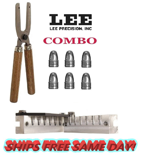 Lee COMBO 6-Cav Mold 9mm Luger/38 Super/380 ACP+ Handles! # 90465+90005