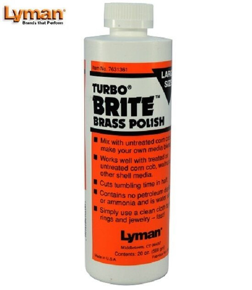 Lyman  Turbo Brite Brass Case Polish 20 Fluid oz.    # 7631361    New! Lyman  Turbo Brite Brass Case Polish 20 Fluid oz.    # 7631361    New!