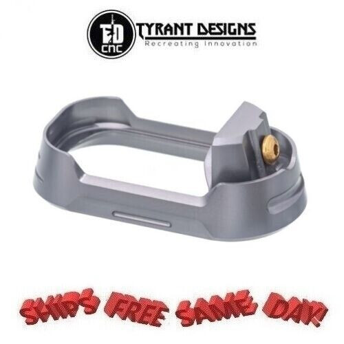 Tyrant Designs Gen 5 Glock 19/23 Magwell Aluminum NEW# TD-G19-G5-MW-ALU-GLDSCREW