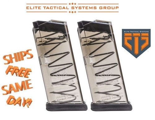 TWO x ETS Elite Tactical Systems 9-Round Magazines for Glock 27 * 40 S&W  GLK-27