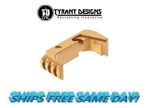 Tyrant Designs Glock 43X/48 Extended Mag Release, GOLD New! # TD-43x-48E-GLD