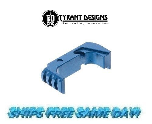 Tyrant Designs Glock 43X/48 Extended Mag Release, BLUE New! # TD-43x-48E-B